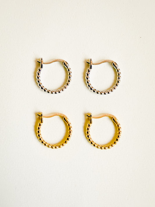 BOBBIN HOOPS IN SILVER