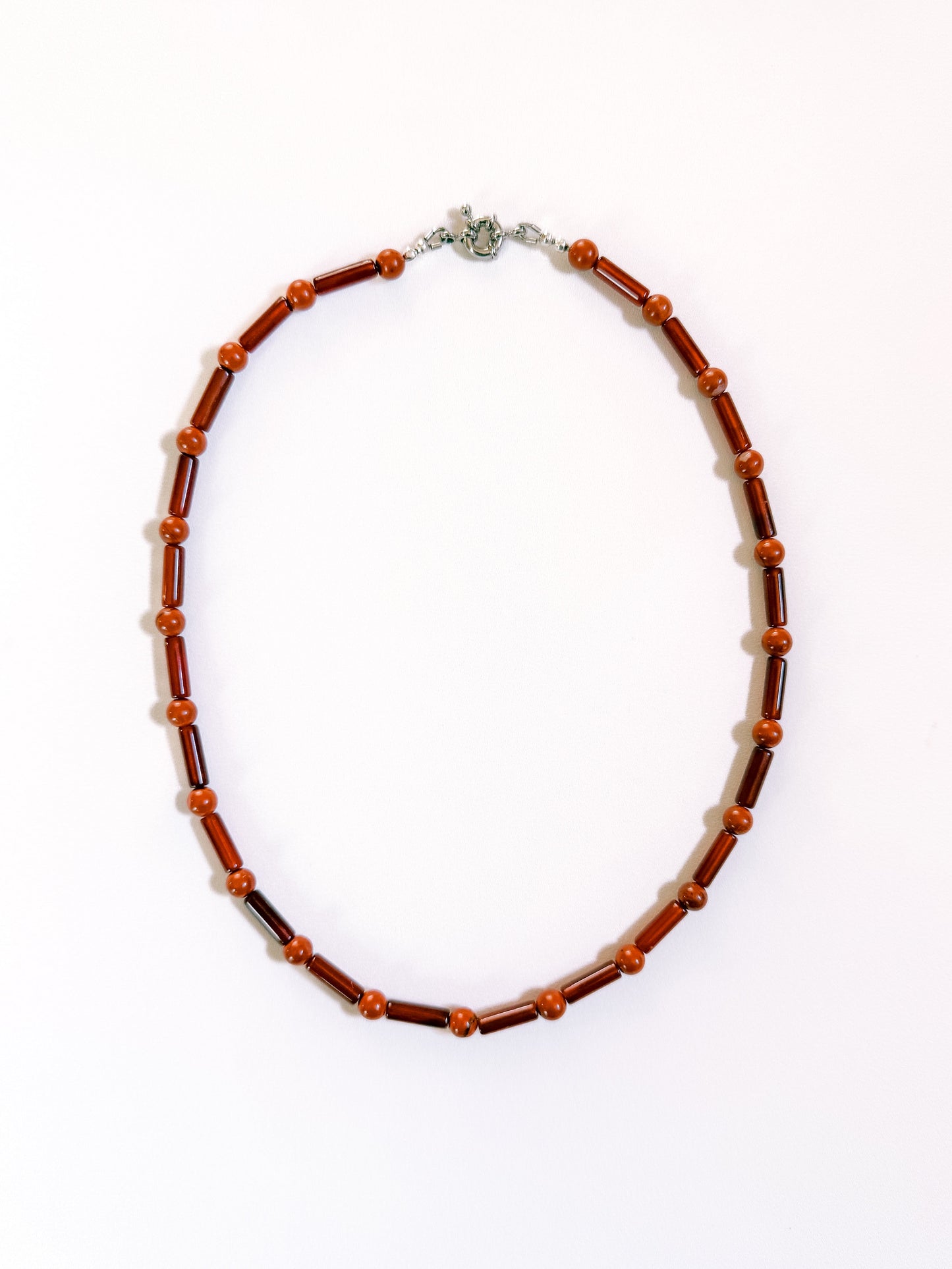 CORAL MORSE CODE NECKLACE