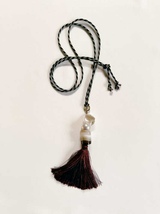 KEEPING COUNSEL - LODEN SILK CORD NECKLACE