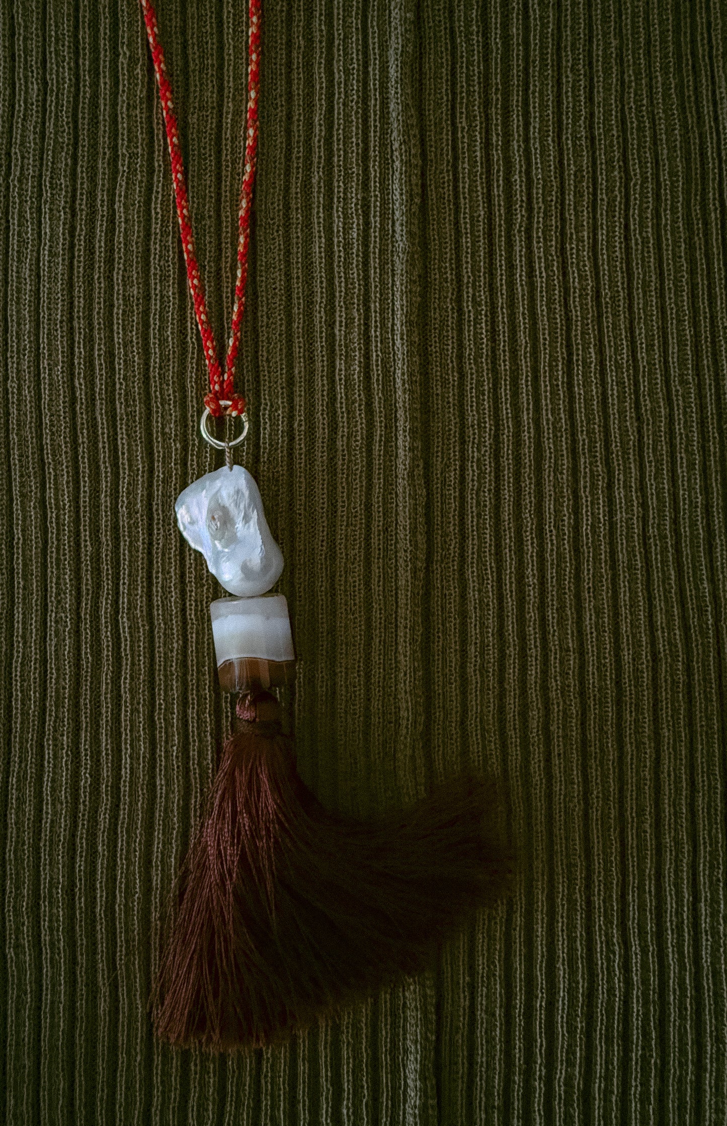 KEEPING COUNSEL - CAPSICUM SILK CORD NECKLACE