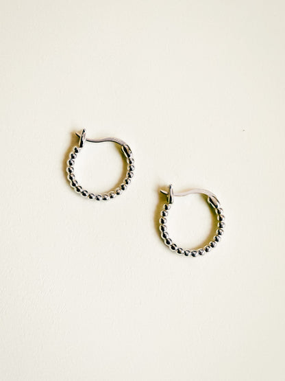 BOBBIN HOOPS IN SILVER
