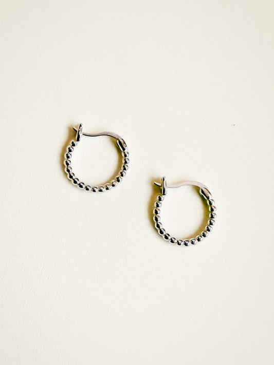 BOBBIN HOOPS IN SILVER