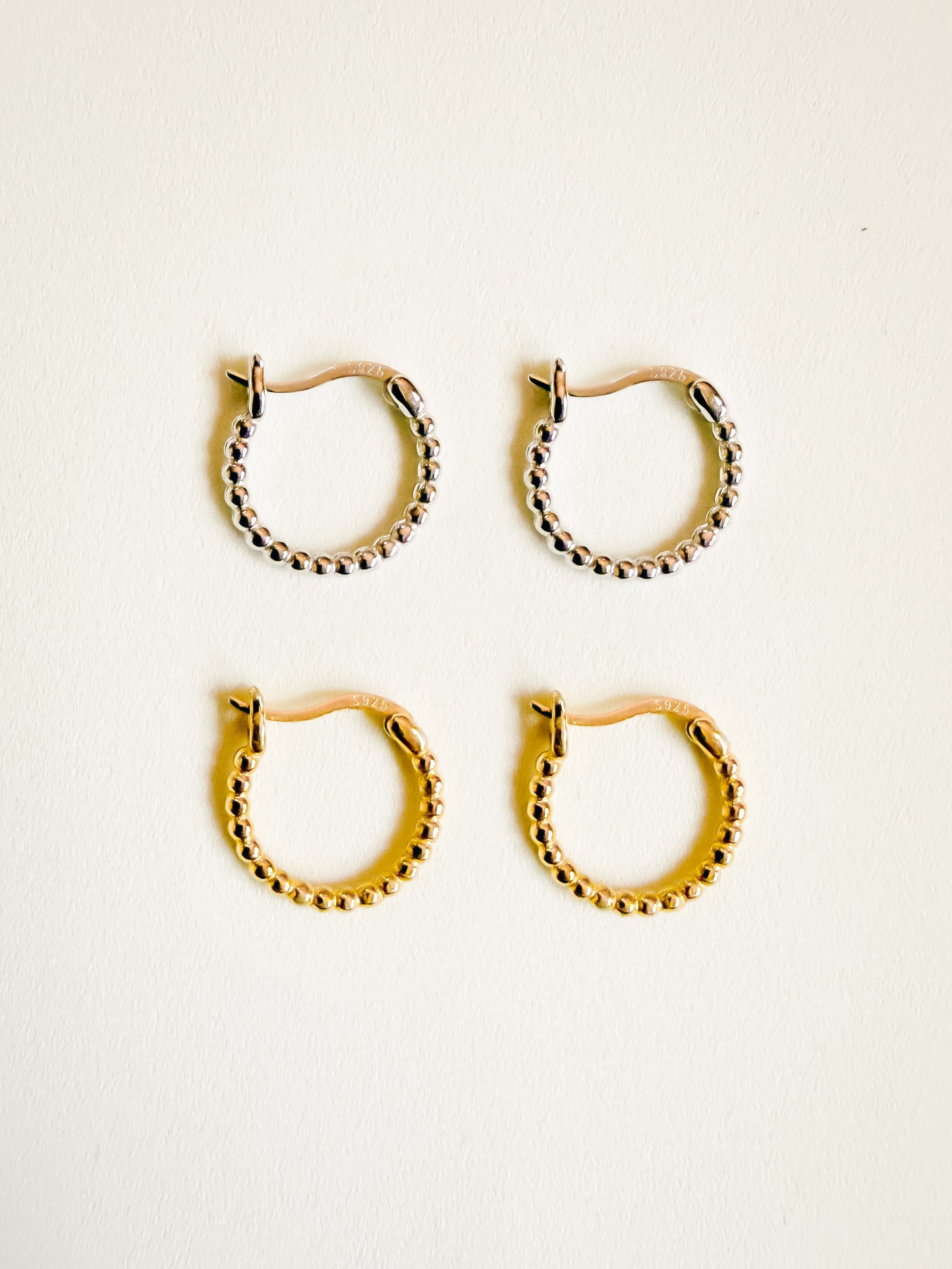 BOBBIN HOOPS IN GOLD