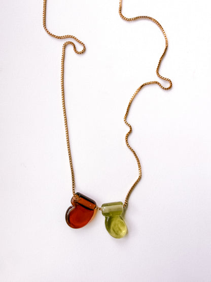 NOGUCHI'S GREEN GLASS NECKLACE