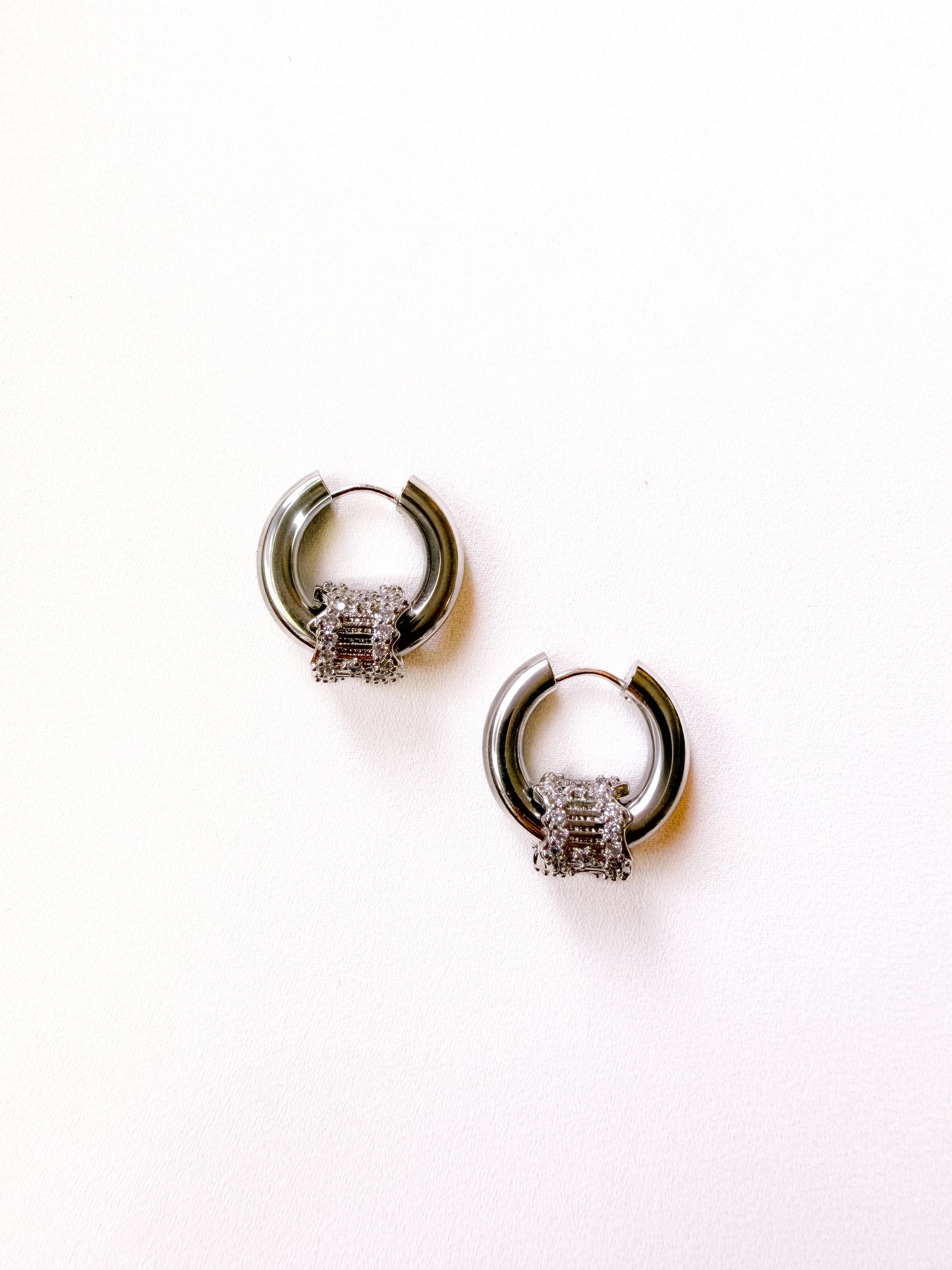 RAMONA EARRINGS - SILVER ON SILVER