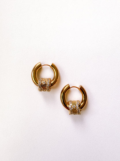 RAMONA EARRINGS - GOLD ON GOLD